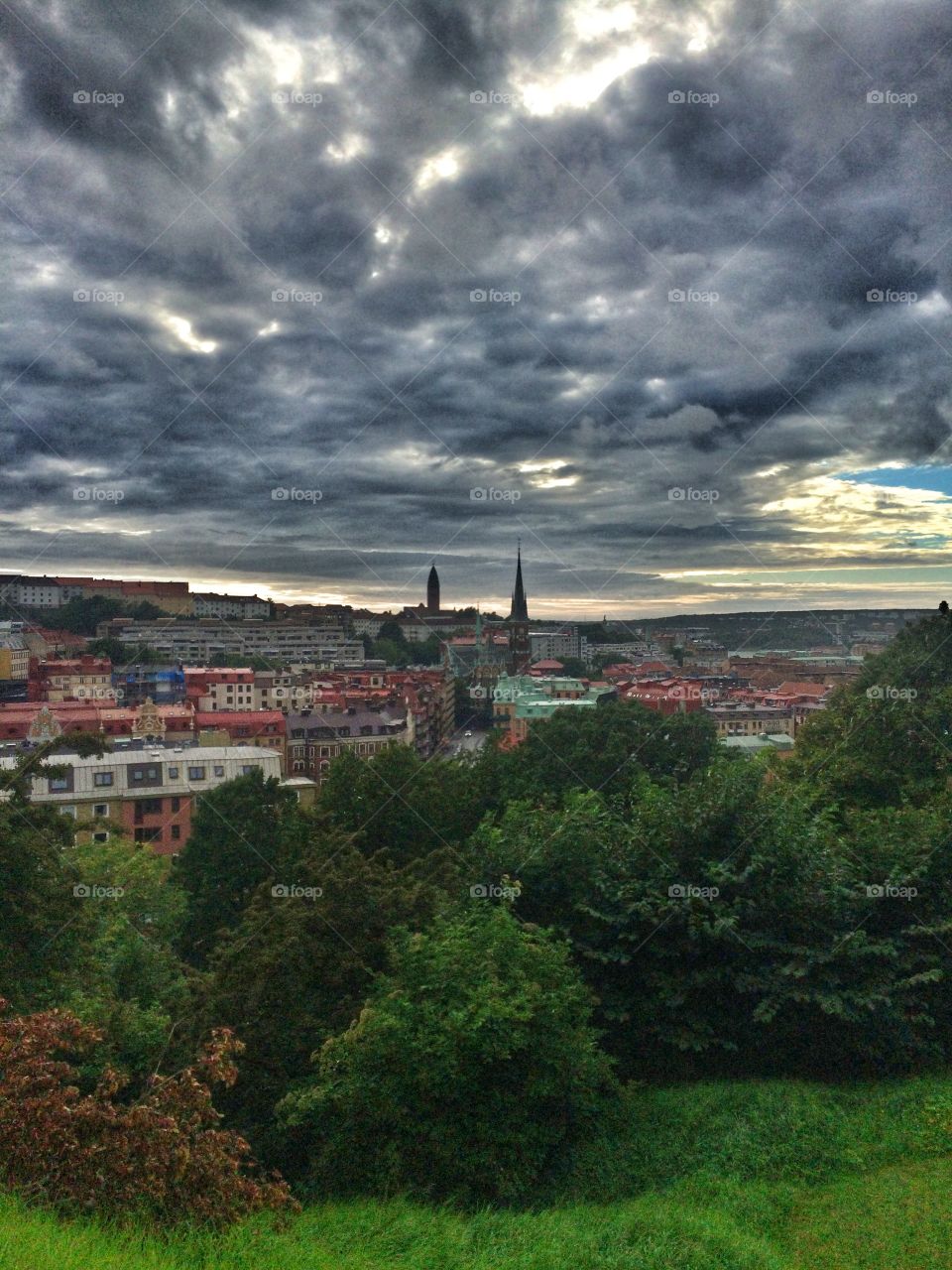 Cloudy Gothenburg view 