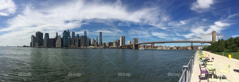 Manhattan and brooklyn bridge Panorama