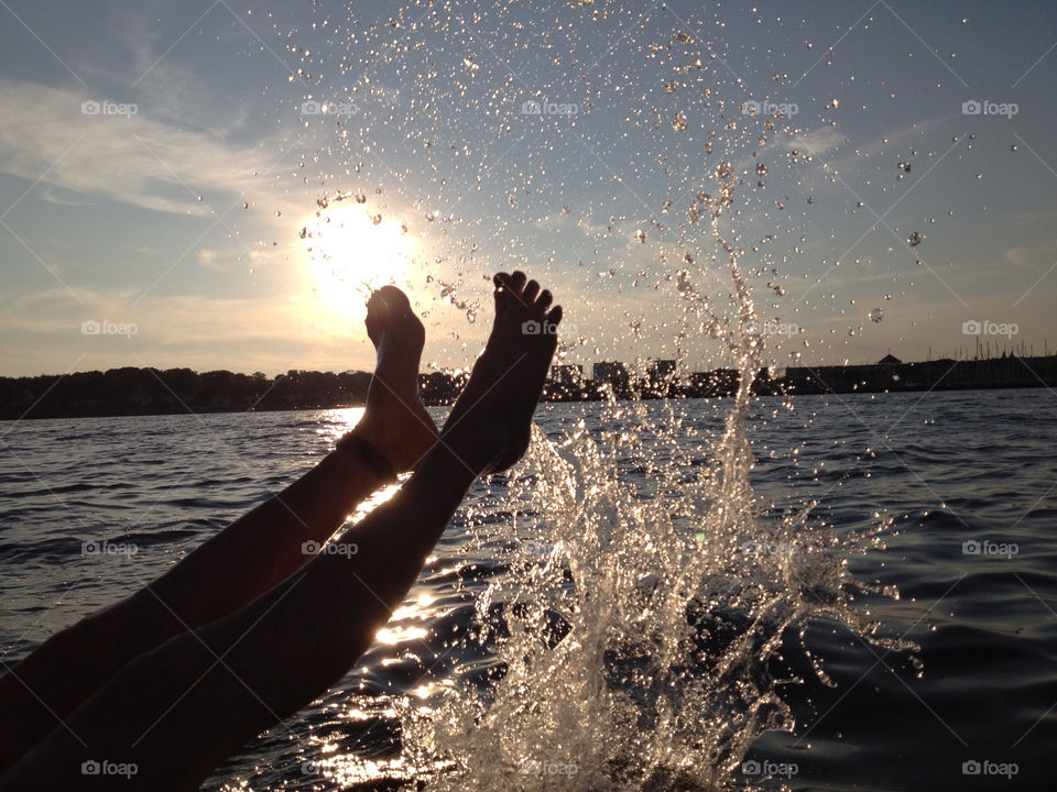 water boat feet denmark by Mikkel