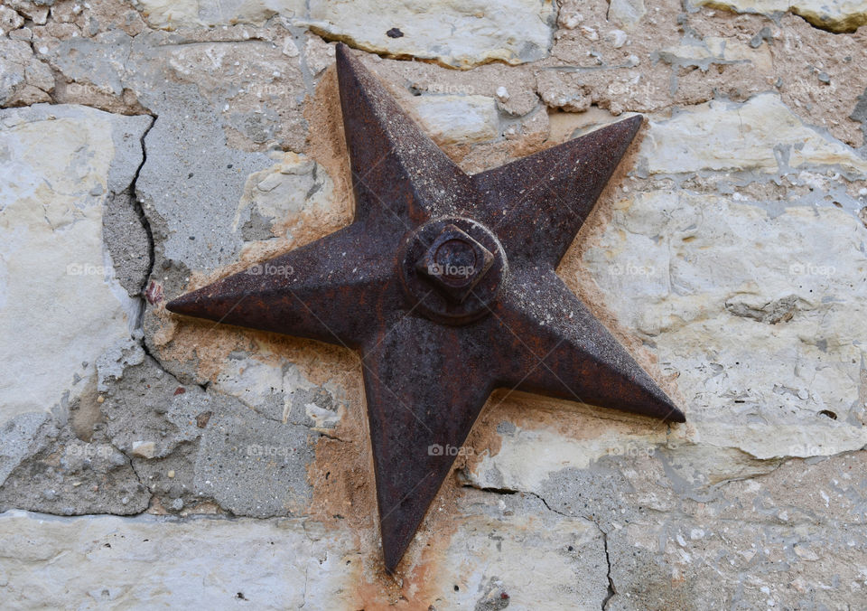 Rusted metal star