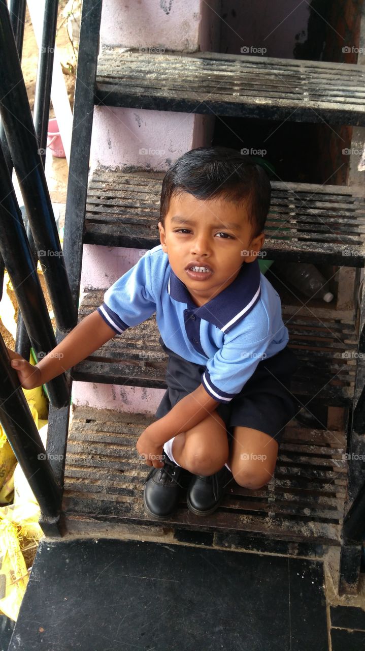 Portrait of a cute indian boy