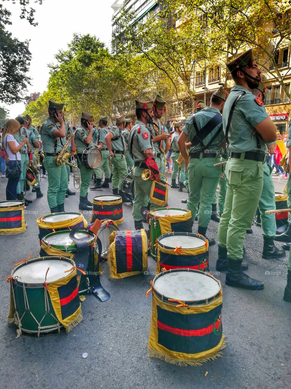 instruments soldiers army people street