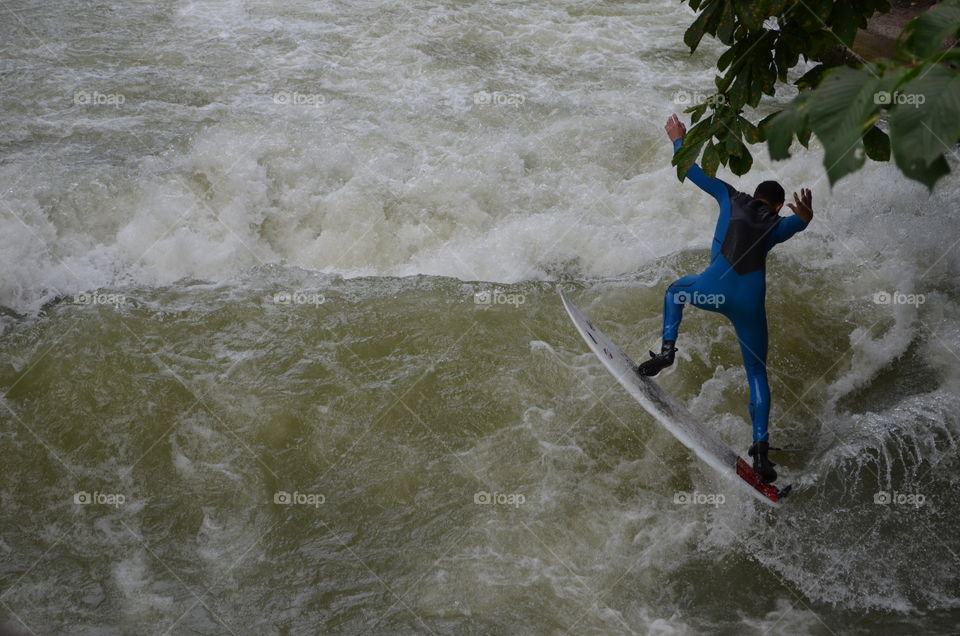 Surfing on the river