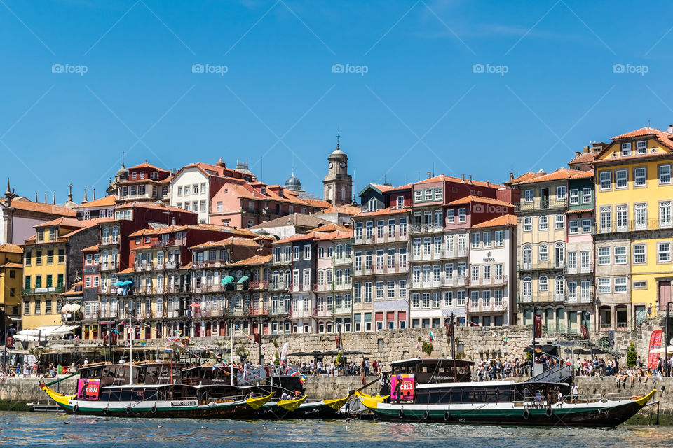 View of Porto from the river Douro, Portugal