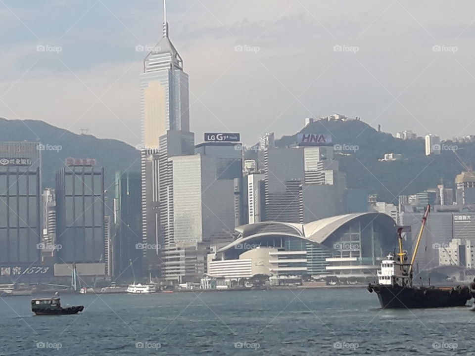hongkong opera house harbor view