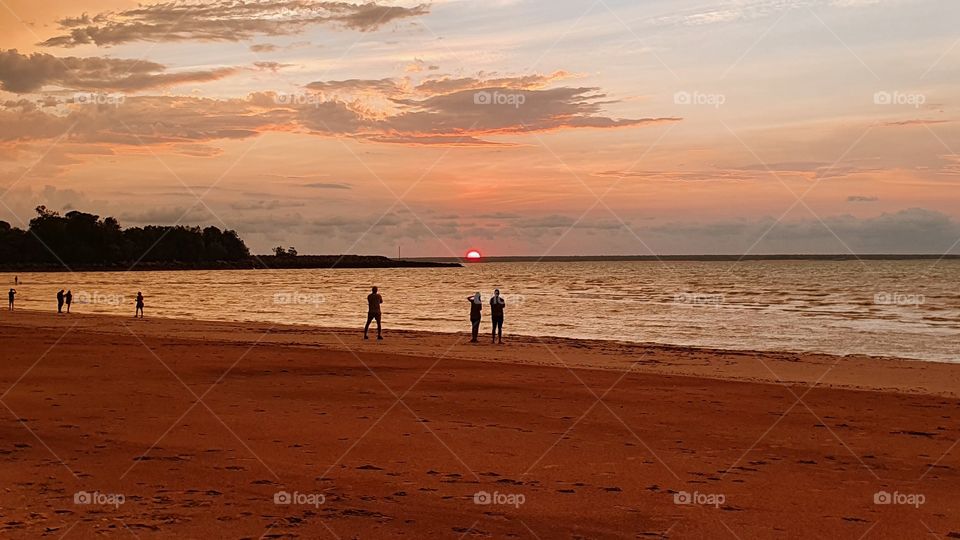 Sunset view at Mondil Beach, Northern Territory of Australia