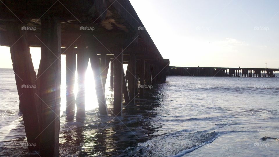 broken pier. broken pier in Nicaragua