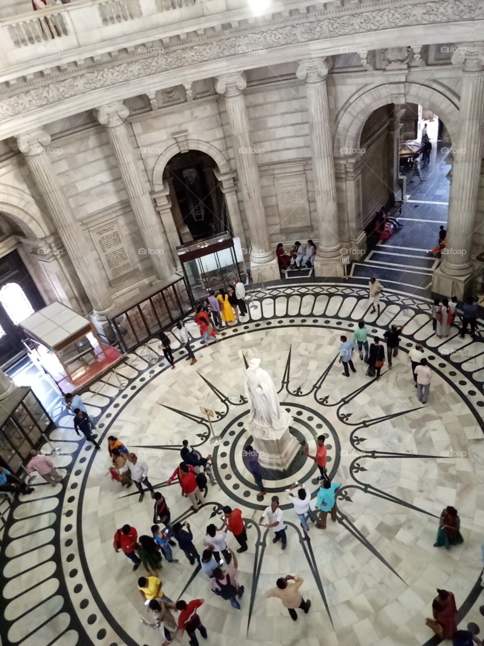 Inside view of Victoria Memorial where the Queen Victoria statue is the main attraction of tourist. It is located in Kolkata India