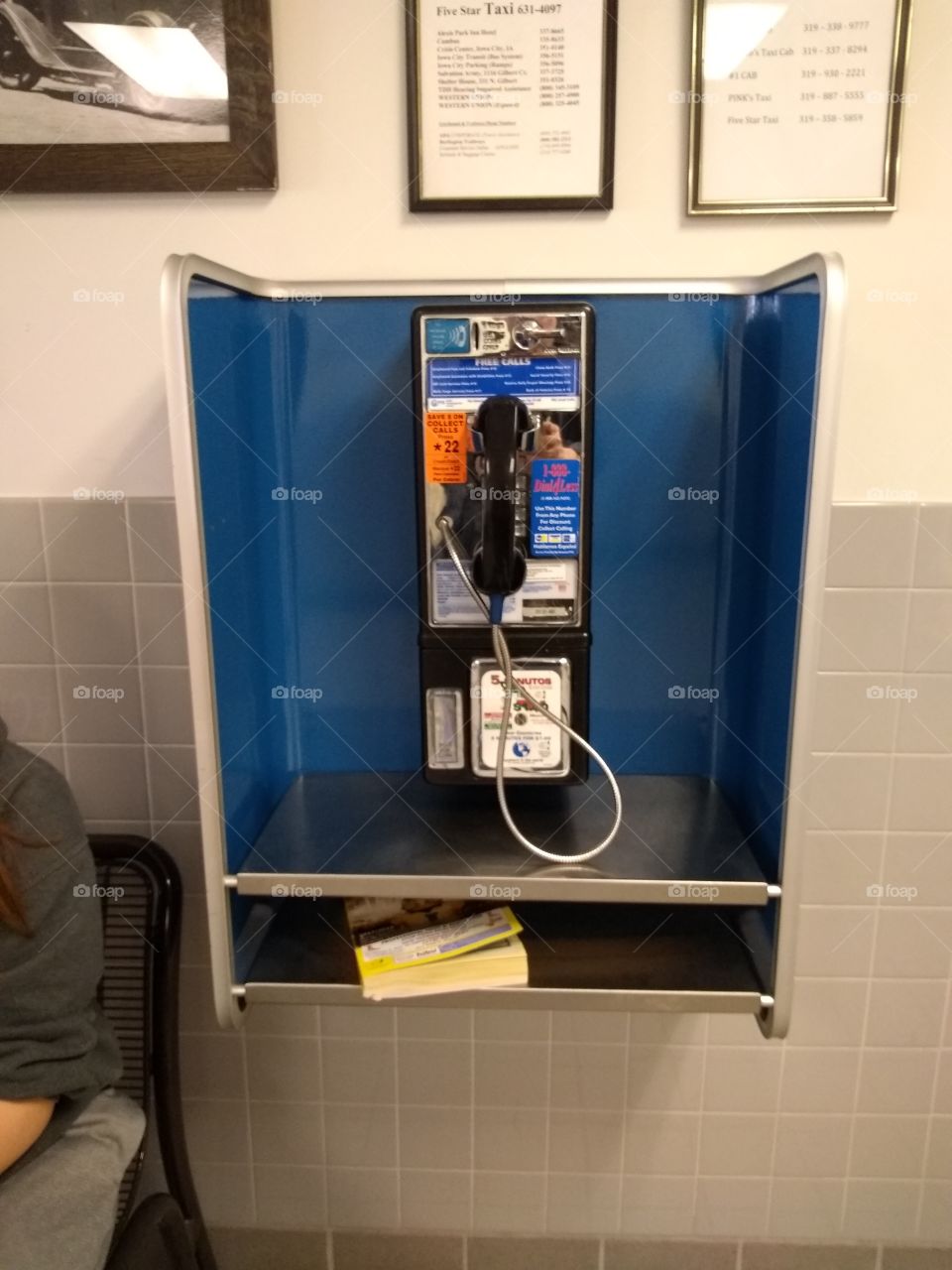payphone at the local bus station