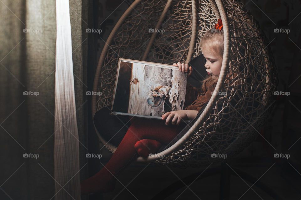 Girl reading a book 