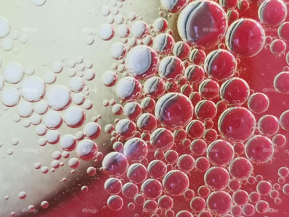 Dish soap bubbles