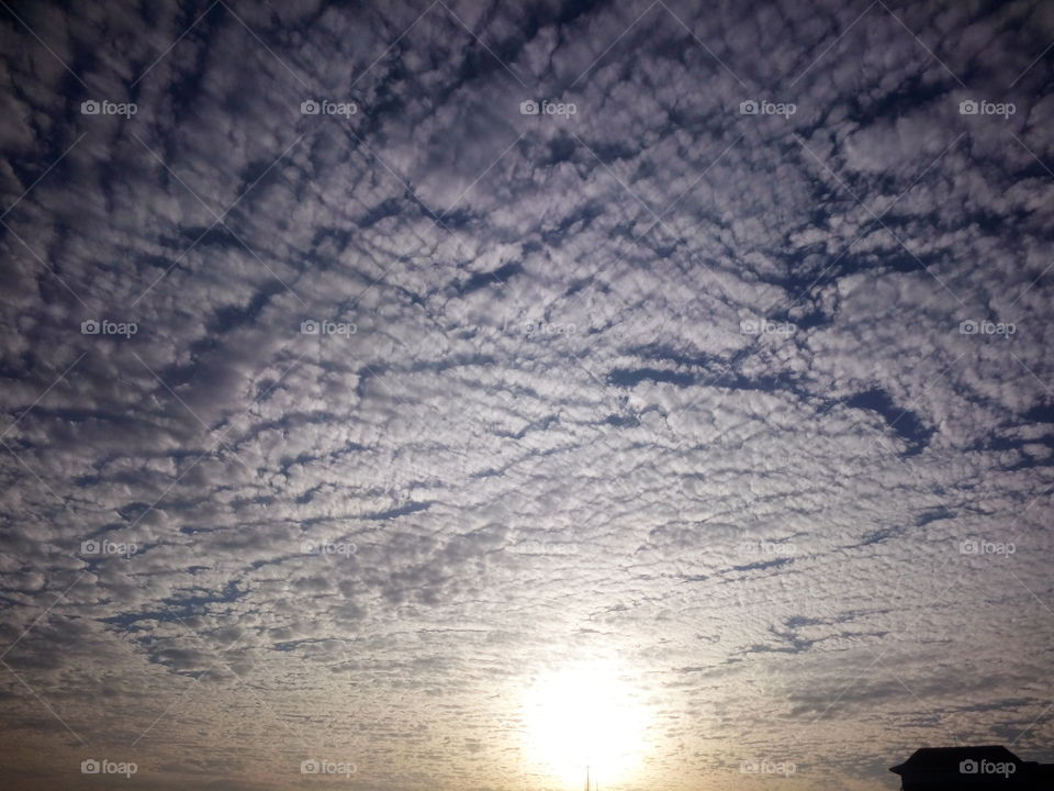 the beautiful sun light and clouds