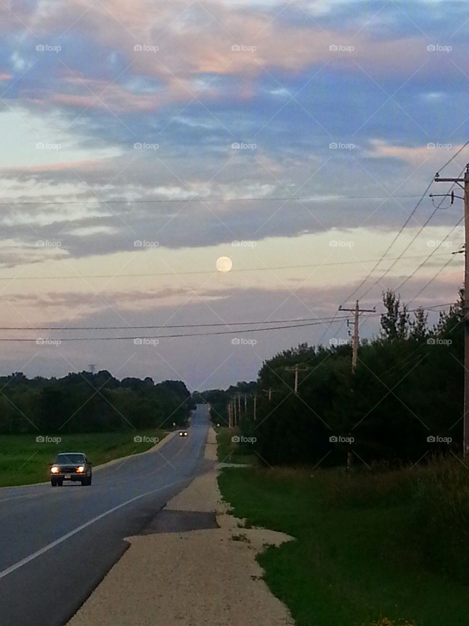 moon sunset