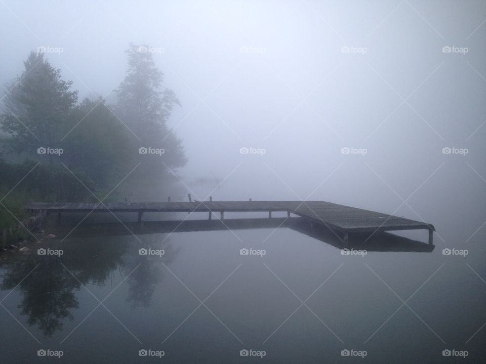 No Person, Water, Vehicle, River, Fog