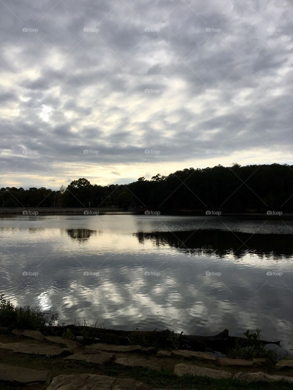 Clouds over water