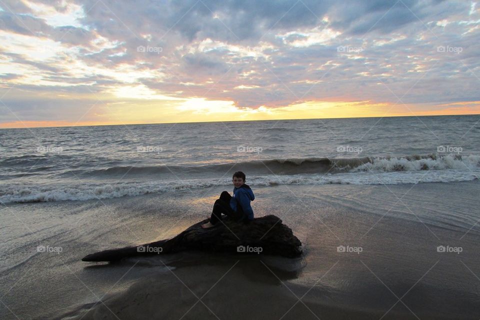 Boy in Sunset