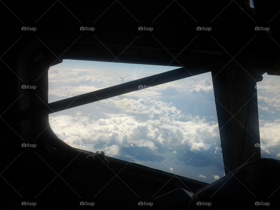 flying over the clouds. flying taking pix