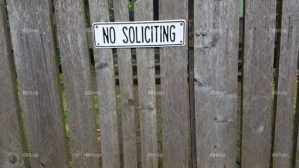 No soliciting