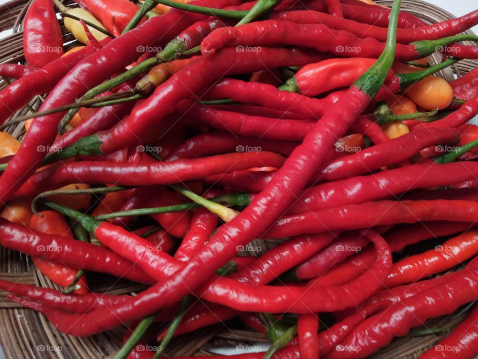 plate full of red chili