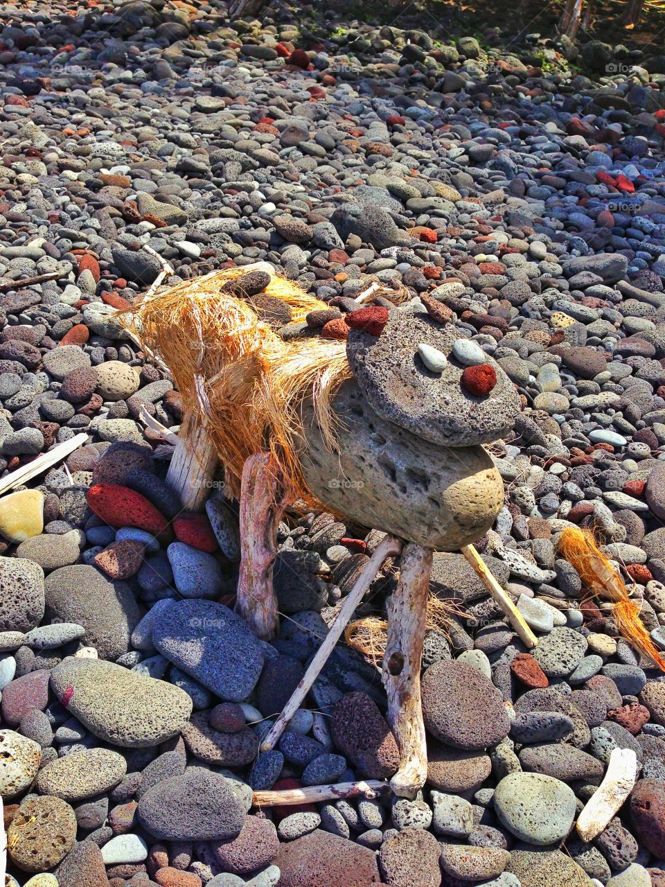 Lava Rocks. Stacked lava rocks in Hawaii made to look like our pet. 