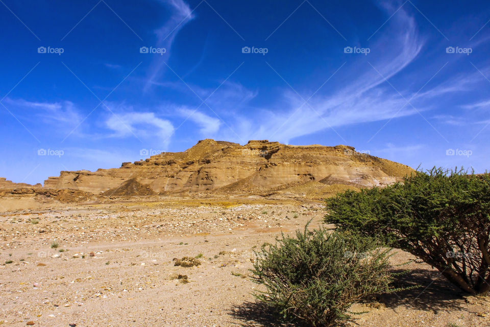 A beautiful desert landscape in the Riyadh Province, Saudi Arabia