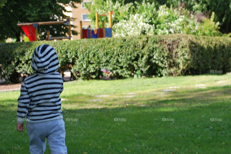 Boy in park