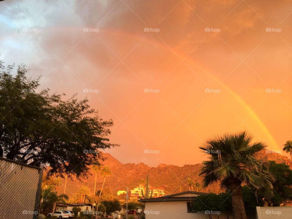 Rainbow sunset
