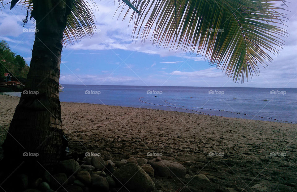 Beach Vacation. A beach on the island of St. Lucia