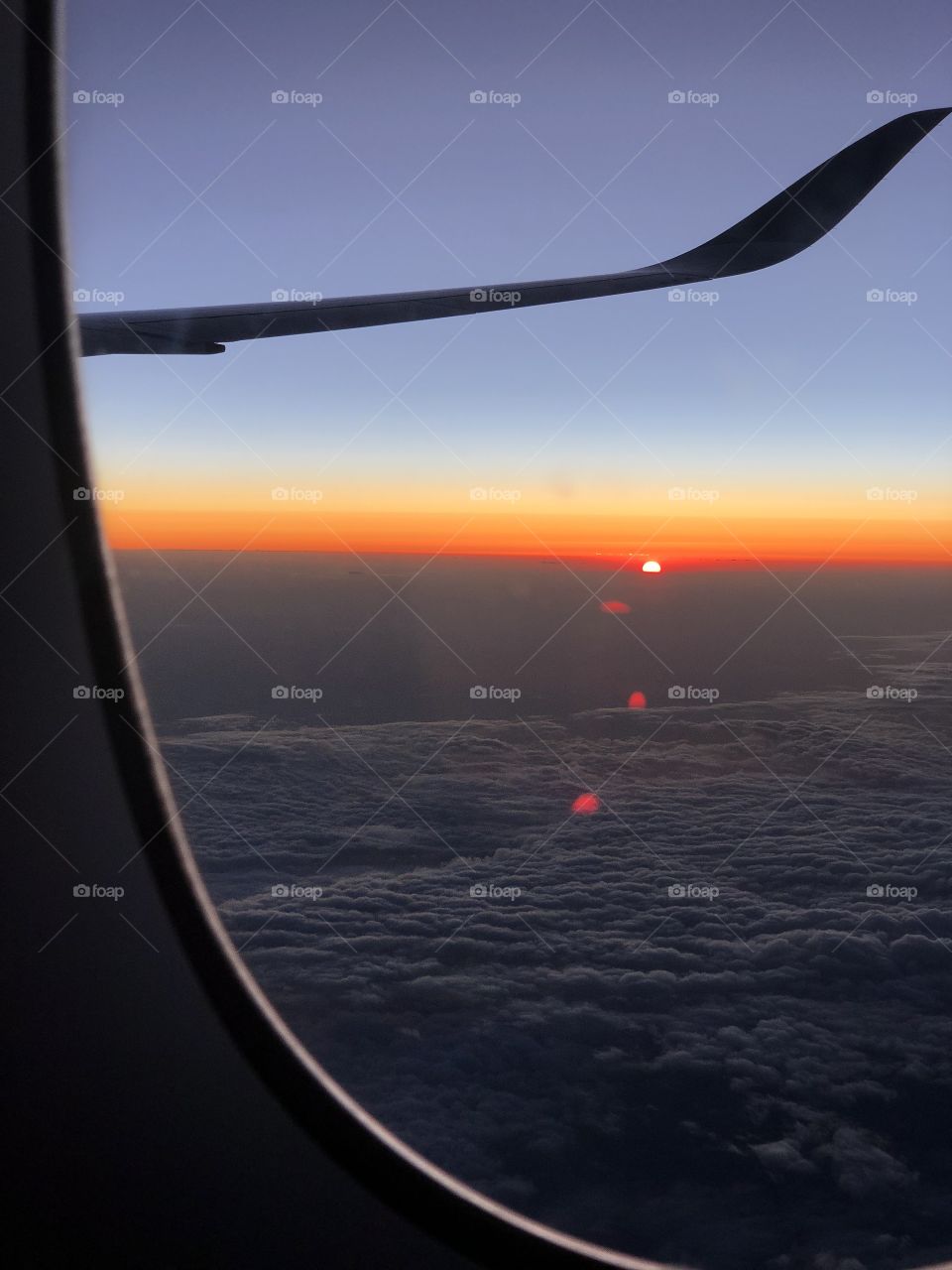 Sunrise at the plane