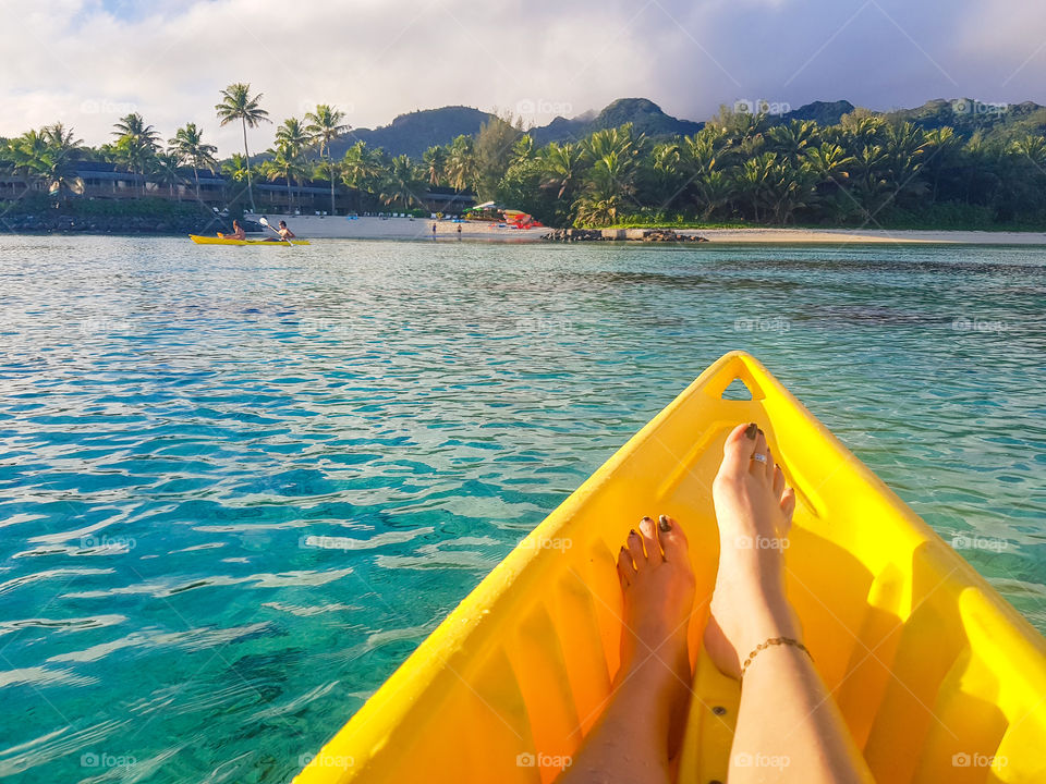 kayak at rarotonga