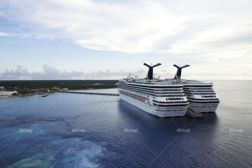 Cruise ships together