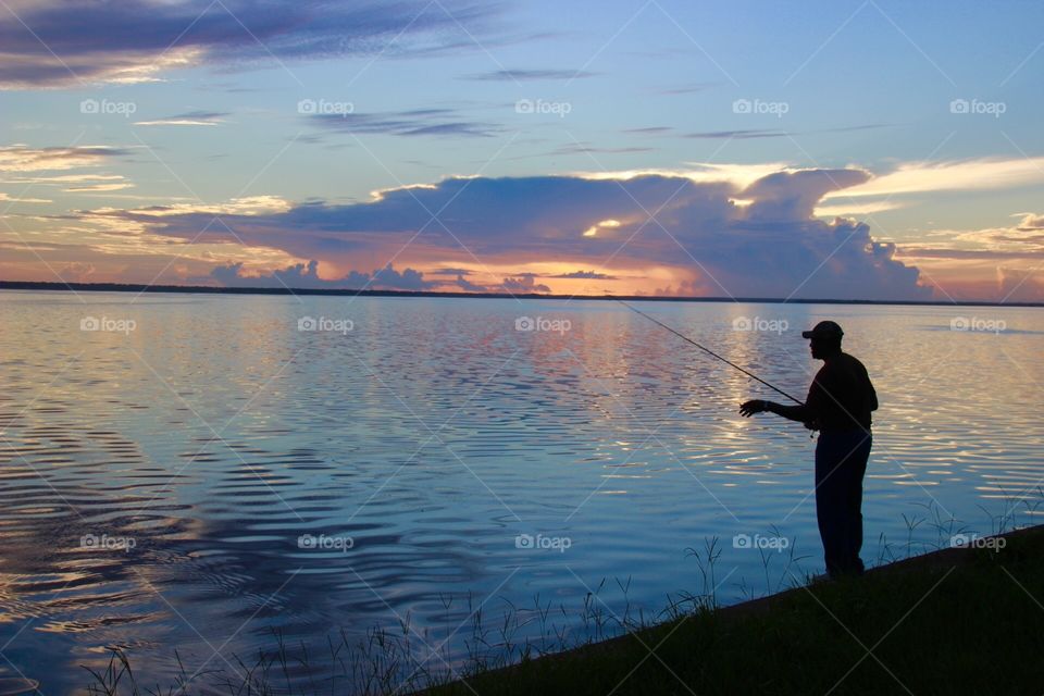 Fishing silhouette 