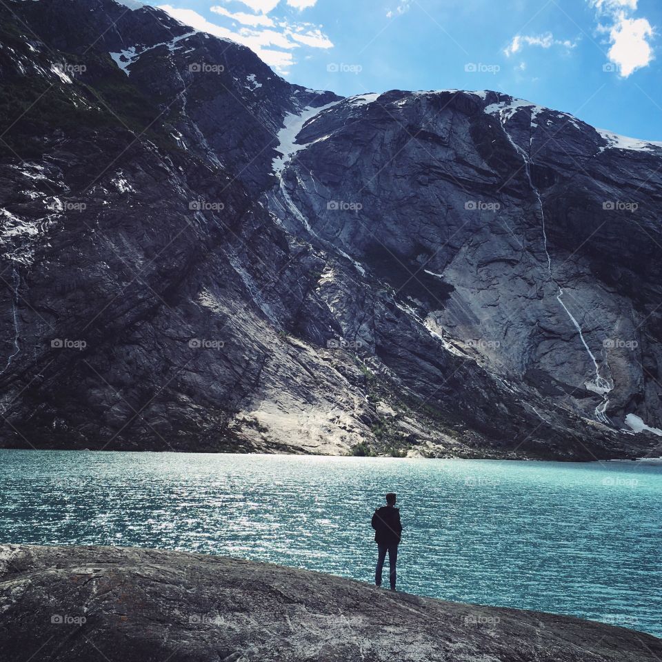 Snow, Mountain, Water, Landscape, Travel