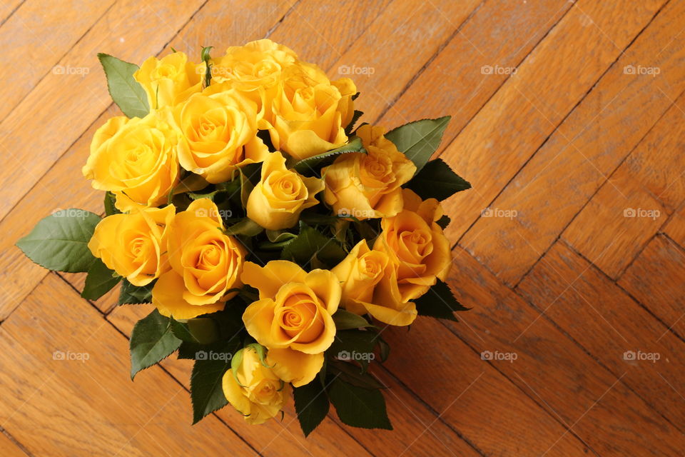 Yellow roses bouquet