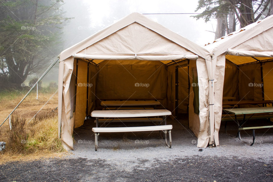 Picnic under a tent 