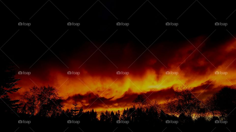 sky on fire