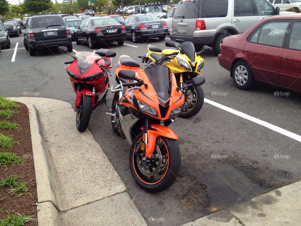 yellow red orange parking by slah426