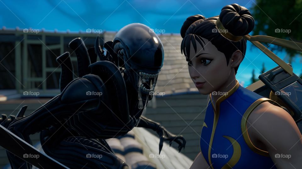 Alien scene in Fortnite