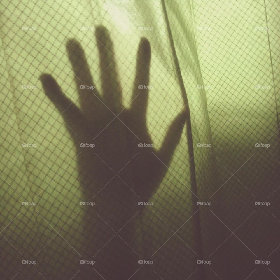 frightened human hand expression.