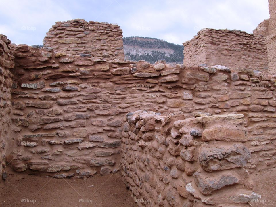 Ruins of Jemez pueblo 
