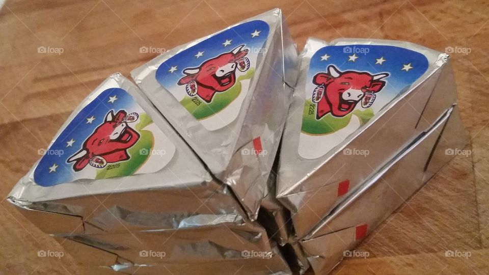 La vache qui rit. funny cheese