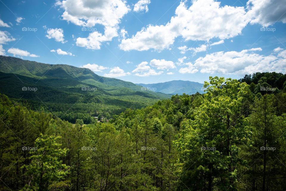 Landscape image of mountains at Great Smoky Mountains National Park 