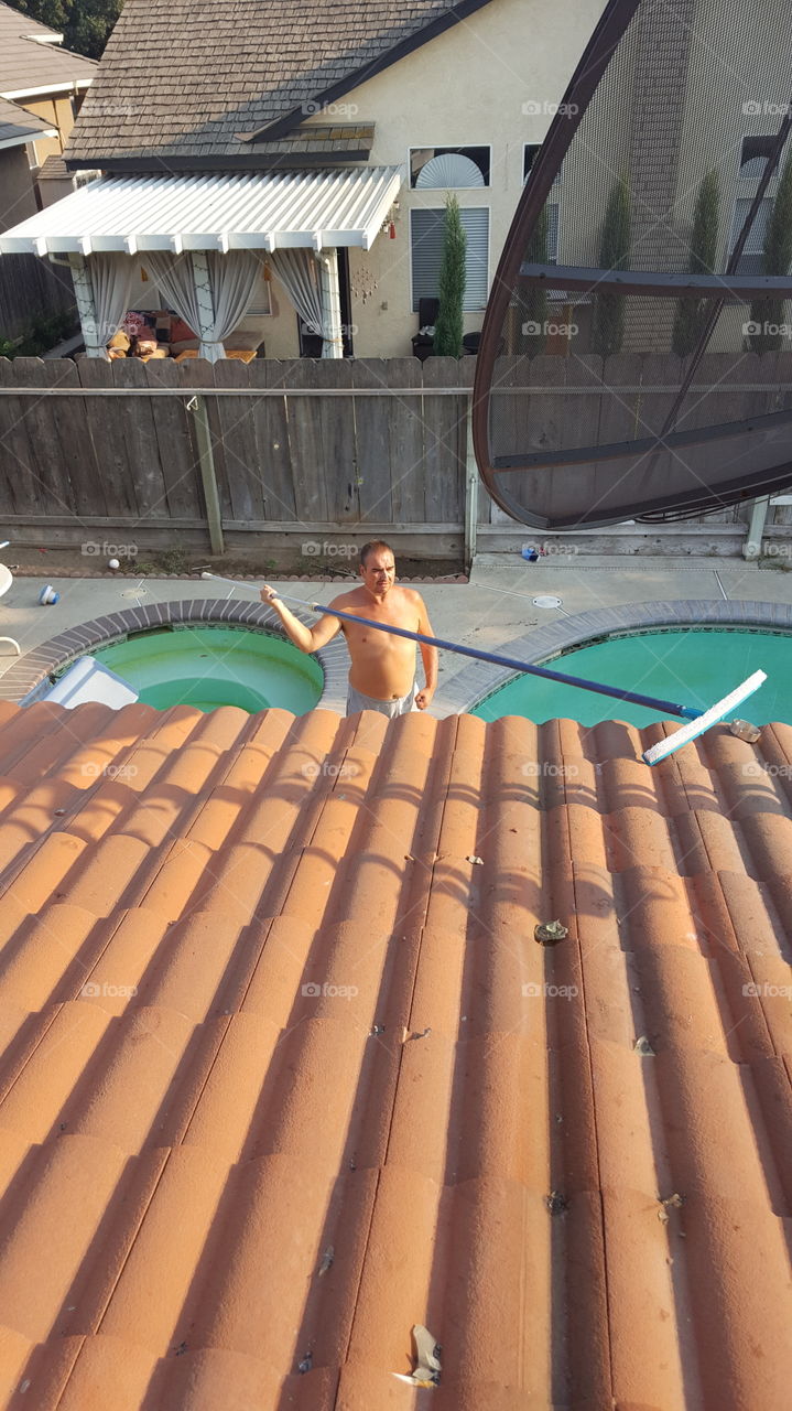 pulling stuff off the roof