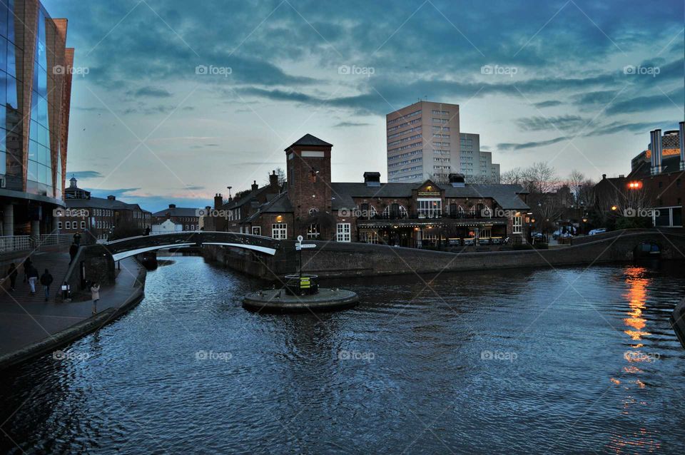 night in Birmingham, England