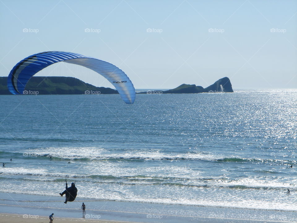 Paragliding at the Beach