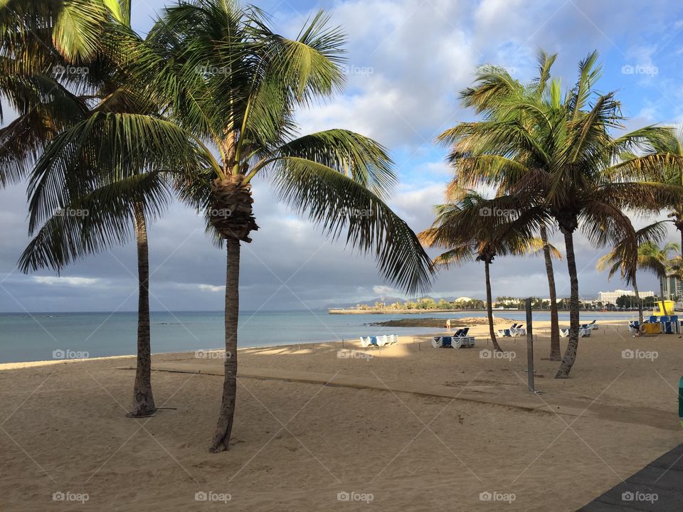 Playa el reducto  en Arrecife Lanzarote. Islas Canarias 🇮🇨 
