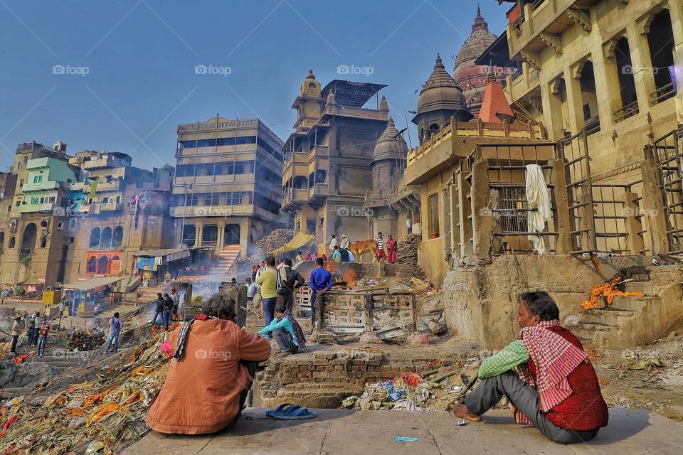 ||THE BURNING GHAT||
.
.
Manikarnika ghat
Banaras,2018