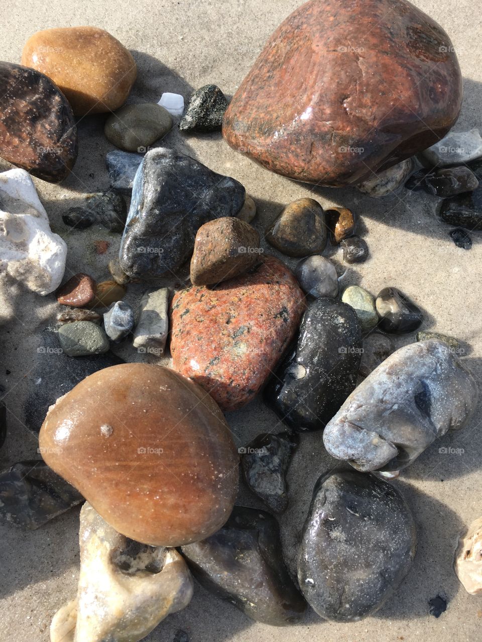 Rocks on beach 