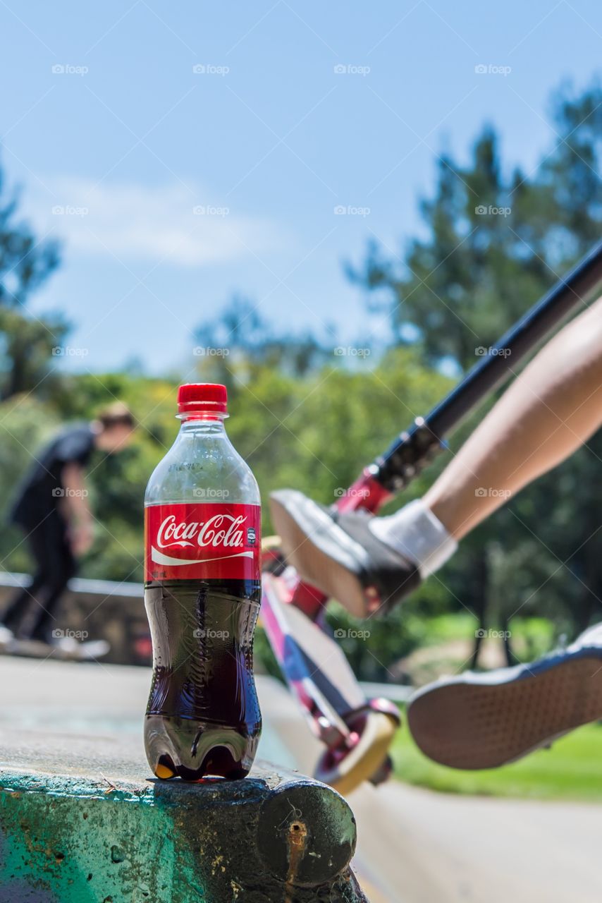 Outdoors activity with Coca Cola