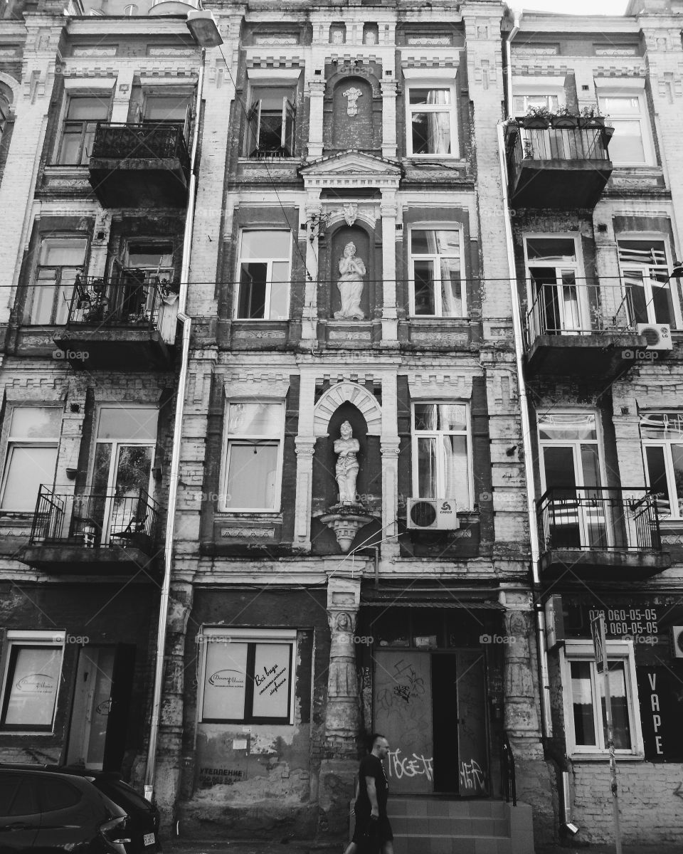 old building in the center of Kiev, Ukraine